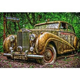 Cakapuzzle Ormanda Terkedilmiş Rolls Royce 120 Parça Ahşap Puzzle