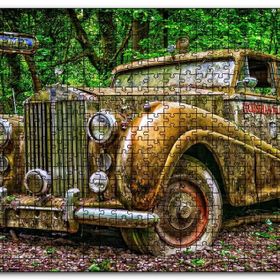 Cakapuzzle Ormanda Terkedilmiş Rolls Royce Mdf 120 Parça Puzzle