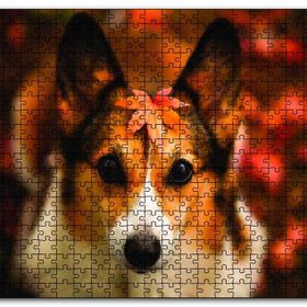Cakapuzzle Ormanda Yapraklı Köpek Mdf 120 Parça Puzzle