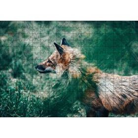 Cakapuzzle Ormanda Yeşillikler Arasındaki Tilki 120 Parça Ahşap Puzzle