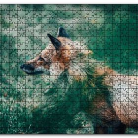 Cakapuzzle Ormanda Yeşillikler Arasındaki Tilki Mdf 120 Parça Puzzle