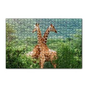 Cakapuzzle Ormanda Zürafa Çifti 120 Parça Ahşap Puzzle