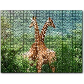 Cakapuzzle Ormanda Zürafa Çifti Mdf 120 Parça Puzzle