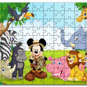 Cakapuzzle Ormandaki Arkadaşlarla Mickey Mouse Safari Mdf 1000 Parça Puzzle