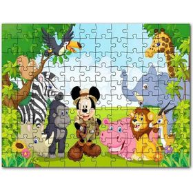 Cakapuzzle Ormandaki Arkadaşlarla Mickey Mouse Safari Mdf 255 Parça Puzzle