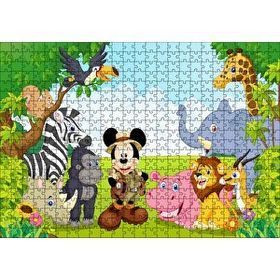 Cakapuzzle Ormandaki Arkadaşlarla Mickey Mouse Safari Mdf 500 Parça Puzzle