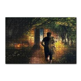 Cakapuzzle Ormandaki Fantastik Kapı ve Adam 120 Parça Ahşap Puzzle