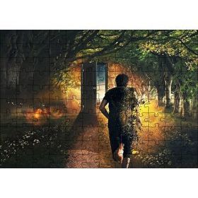 Cakapuzzle Ormandaki Fantastik Kapı ve Adam 120 Parça Ahşap Puzzle