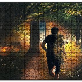 Cakapuzzle Ormandaki Fantastik Kapı ve Adam Mdf 1000 Parça Puzzle
