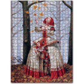 Cakapuzzle Ormandaki Fantastik Matruşka Kız Görseli Ahşap 1000 Parça Puzzle