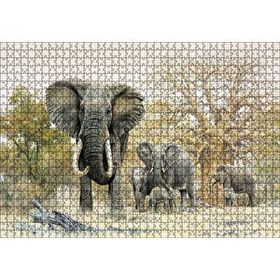 Cakapuzzle Ormandaki Fil Gurubu Görseli 120 Parça Ahşap Puzzle