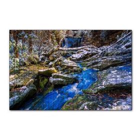 Cakapuzzle Ormandaki Şelale ve Kayalıklar 120 Parça Ahşap Puzzle