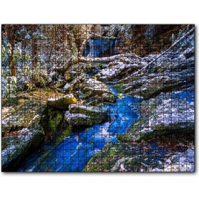 Cakapuzzle Ormandaki Şelale ve Kayalıklar Mdf 1000 Parça Puzzle