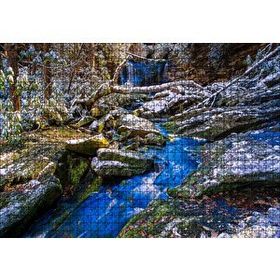 Cakapuzzle Ormandaki Şelale ve Kayalıklar Mdf 1000 Parça Puzzle