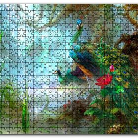 Cakapuzzle Ormandaki Tavuskuşu Çitti Görseli Mdf 1000 Parça Puzzle