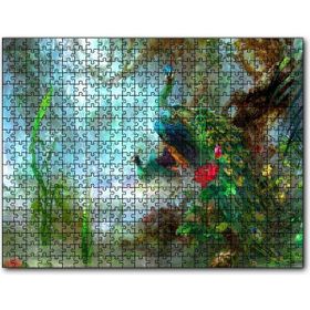 Cakapuzzle Ormandaki Tavuskuşu Çitti Görseli Mdf 1000 Parça Puzzle
