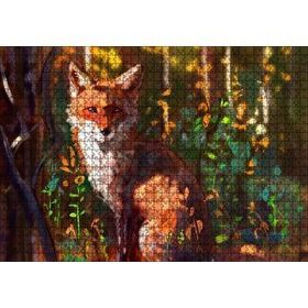 Cakapuzzle Ormandaki Tilki Dijital Sanat 120 Parça Ahşap Puzzle
