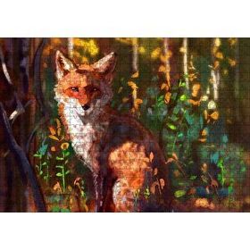 Cakapuzzle Ormandaki Tilki Dijital Sanat 120 Parça Ahşap Puzzle