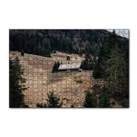 Cakapuzzle Ormanlar Arasındaki Yalnız Kulübe 120 Parça Ahşap Puzzle