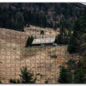 Cakapuzzle Ormanlar Arasındaki Yalnız Kulübe Mdf 1000 Parça Puzzle