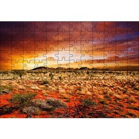 Cakapuzzle Orta Avustralya Çölde Günbatımı 120 Parça Ahşap Puzzle
