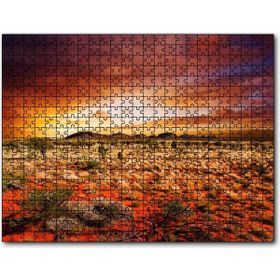 Cakapuzzle Orta Avustralya Çölde Günbatımı Mdf 1000 Parça Puzzle