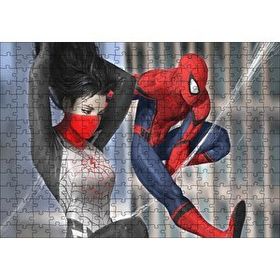 Cakapuzzle Örümcek Adam ve İpek Görseli 120 Parça Ahşap Puzzle