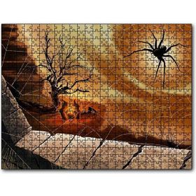 Cakapuzzle Örümcek ve Dev Ağı İllüstrasyon 120 Parça Puzzle