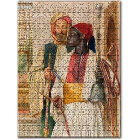 Cakapuzzle Osmanlıda Nargileciler Yağlıboya Ahşap 500 Parça Puzzle