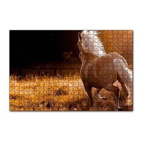 Cakapuzzle Otlar Koşan Kahve Rengi At 120 Parça Ahşap Puzzle