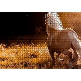 Cakapuzzle Otlar Koşan Kahve Rengi At 120 Parça Ahşap Puzzle