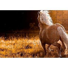 Cakapuzzle Otlar Koşan Kahve Rengi At Mdf 120 Parça Puzzle