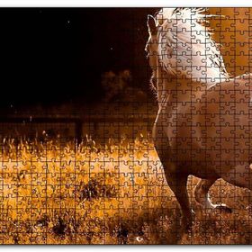 Cakapuzzle Otlar Koşan Kahve Rengi At Mdf 500 Parça Puzzle