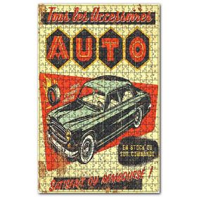 Cakapuzzle Otomobil Satış Afişi Görseli Ahşap 500 Parça Puzzle