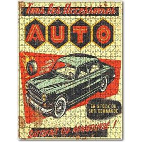 Cakapuzzle Otomobil Satış Afişi Görseli Ahşap 500 Parça Puzzle