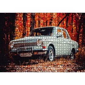 Cakapuzzle Otomobil Sonbahar Yaprakları Ağaçlar 1000 Parça Puzzle