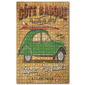 Cakapuzzle Otomobil Sörf Dalgalar Afişi Görseli Ahşap 1000 Parça Puzzle