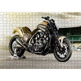Cakapuzzle Özel Max Yamaha Siyah Sarı Görsel 120 Parça Ahşap Puzzle
