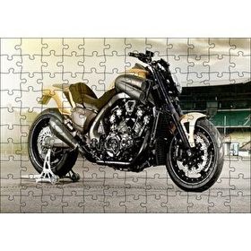 Cakapuzzle Özel Max Yamaha Siyah Sarı Görsel 120 Parça Ahşap Puzzle