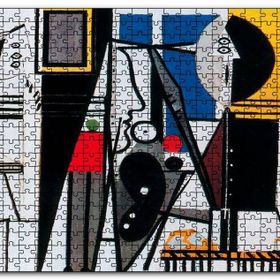 Cakapuzzle Painter And Model 1928 By Pablo Picasso Mdf 120 Parça Puzzle