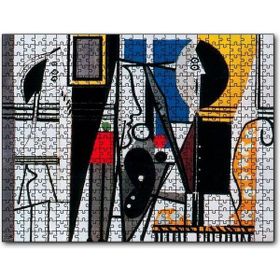 Cakapuzzle Painter And Model 1928 By Pablo Picasso Mdf 120 Parça Puzzle