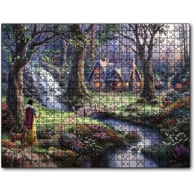 Cakapuzzle Pamuk Prenses ve Ormandaki Kulübe Mdf 120 Parça Puzzle