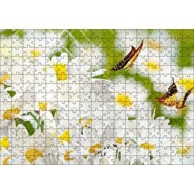 Cakapuzzle Papatyalar ve İki Küçük Kelebek 120 Parça Ahşap Puzzle