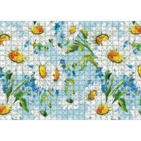Cakapuzzle Papatyalar ve Menekşeler Dijital Çizim 120 Parça Ahşap Puzzle