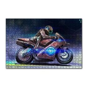 Cakapuzzle Parıltılı Motosiklet Eskizi Görseli 120 Parça Ahşap Puzzle