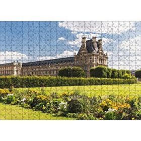 Cakapuzzle Paris Louivre Sarayı ve Yeşillikler 120 Parça Ahşap Puzzle