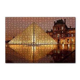 Cakapuzzle Paris Louvre Müzesi Gece Manzarası 120 Parça Ahşap Puzzle