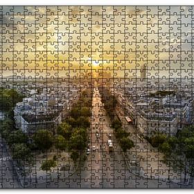 Cakapuzzle Paris Panaromik Günbatımı Mdf 500 Parça Puzzle