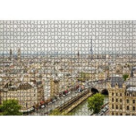 Cakapuzzle Paris Şehri Sen Nehri Eyfel Kulesi Görseli Mdf 1000 Parça Puzzle