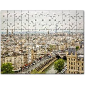 Cakapuzzle Paris Şehri Sen Nehri Eyfel Kulesi Görseli Mdf 120 Parça Puzzle